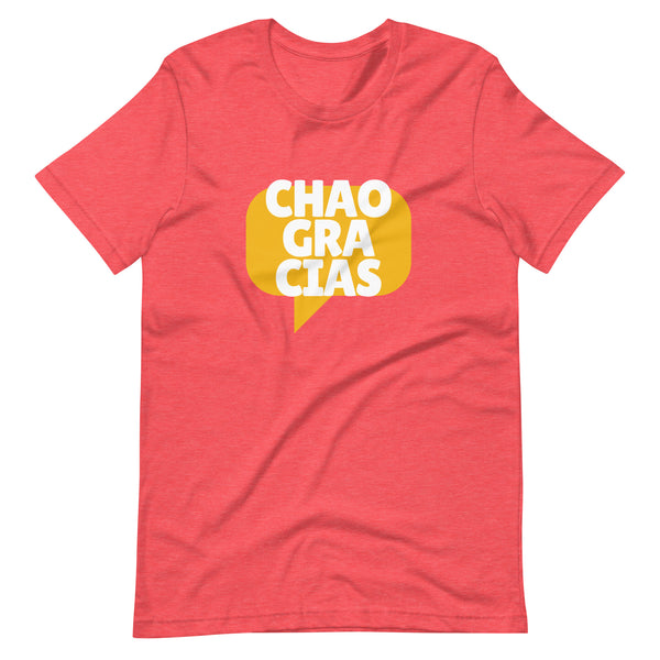 Chao Gracias Camiseta unisex N.º 1 Rojo/Naranja